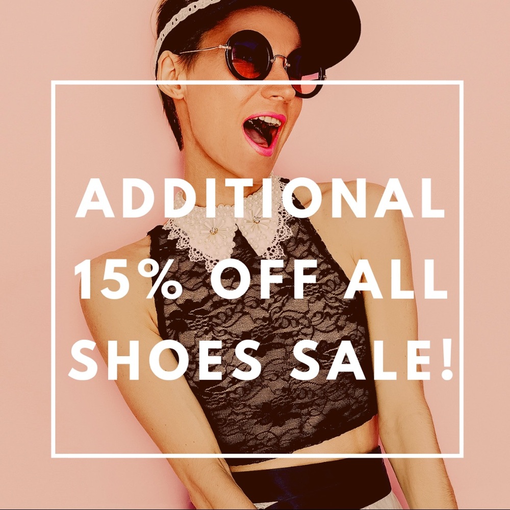 SAME DAY SHIPPING. All shoes are 15% off!